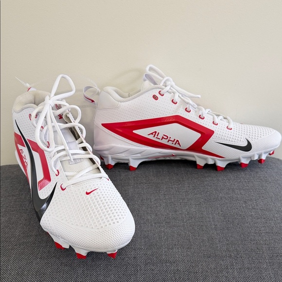 NWT Mens Nike Alpha Menace 4 Varsity TB P "Oklahoma" Football Cleats Size 14 - Picture 3 of 9